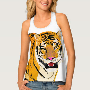 Illustrated Tiger Tank Top