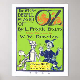 Illustrated title page of The Wonderful Wizard of Poster