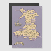 Illustrated Travel map of Wales (Front/Back)