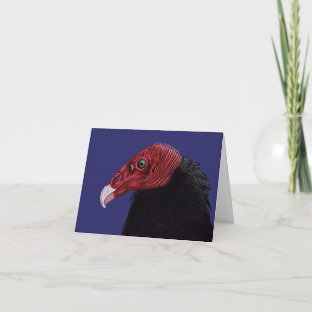 Illustrated Turkey Vulture Thank You Card (Front)