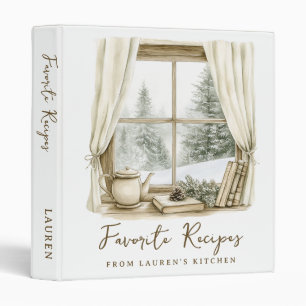 Illustrated Watercolor Favorite Holiday Recipes 3 Ring Binder