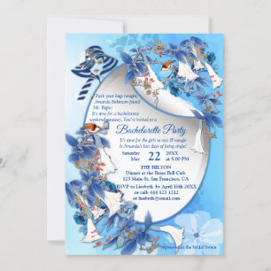 Illustrated Watercolor Moon-flower Invitation