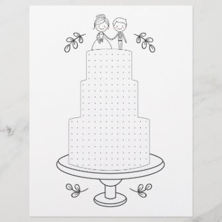 Illustrated wedding activity dot game