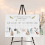 Illustrated Wedding Itinerary Timeline Welcome  Foam Board