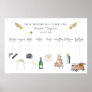 Illustrated Wedding Itinerary Timeline Welcome Poster