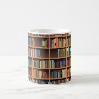 Illustrated Wide Bookshelf Coffee Mug