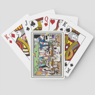 Illustrated "Wild West Poker Game" playing cards