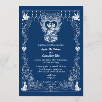 Illustrated Woodland Wedding Invitation