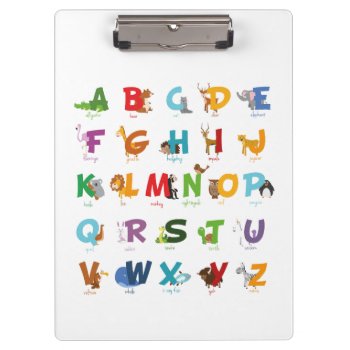 Illustration Alphabet Animal Letters Clipboard by paul68 at Zazzle