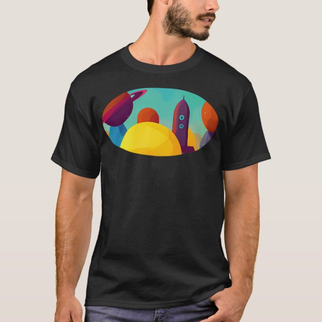 Illustration And Superposition Of Several Planets  T-Shirt (Front)