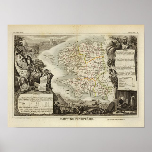 Illustration Atlas Maps Poster (Front)