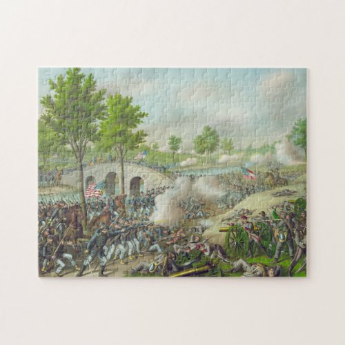 Illustration Battle Antietam US Civil War 1862 Jigsaw Puzzle