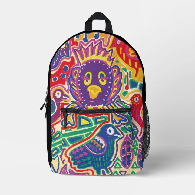 Illustration by Mola1 Printed Backpack (Front)