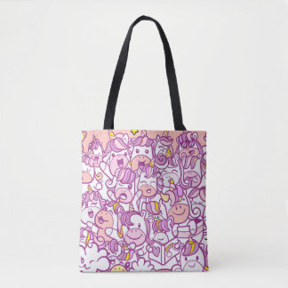 Illustration, Cute unicorn and pony collection wit Tote Bag