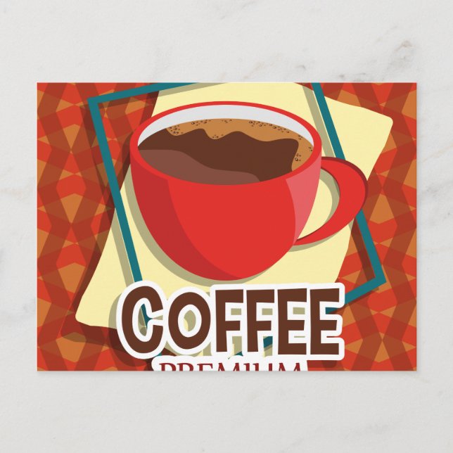 Illustration delicious cup of coffee postcard (Front)
