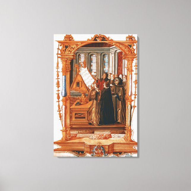 Illustration  depicting  choir singing the canvas print (Front)