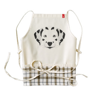 Illustration dogs face Dalmatian Zazzle HEART Apron