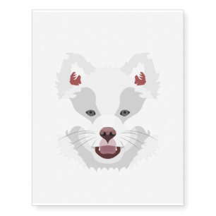 Illustration dogs face Finnish Lapphund Temporary Tattoos