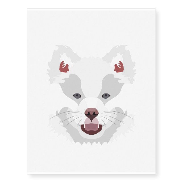 Illustration dogs face Finnish Lapphund Temporary Tattoos (Front)
