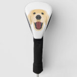 Illustration Dogs Face Golden Retriver Golf Head Cover at Zazzle