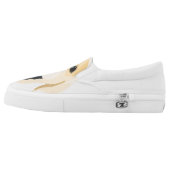 Illustration dogs face Golden Retriver Slip-On Sneakers (Left Shoe Outside)