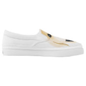 Illustration dogs face Golden Retriver Slip-On Sneakers (Left Shoe Inside)
