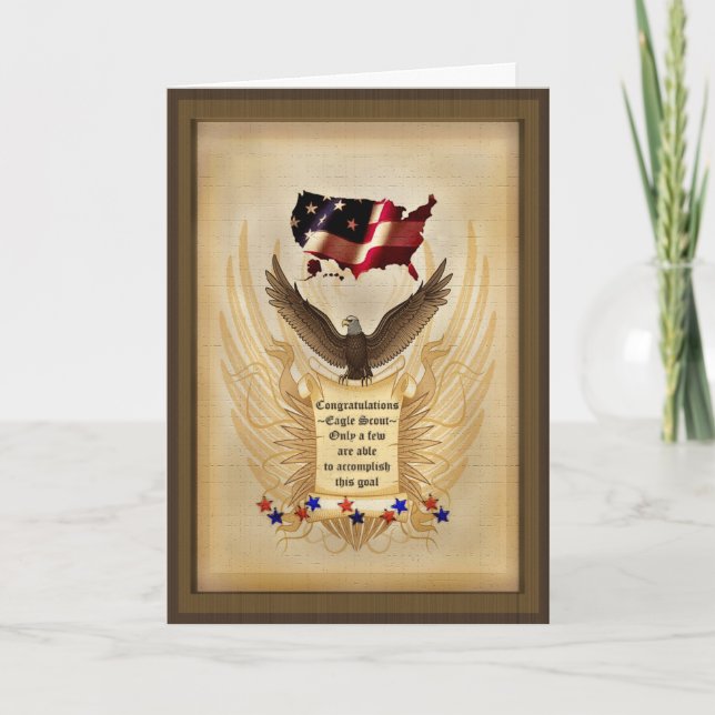 Illustration - Eagle - USA -  Achievement - Award Card (Front)