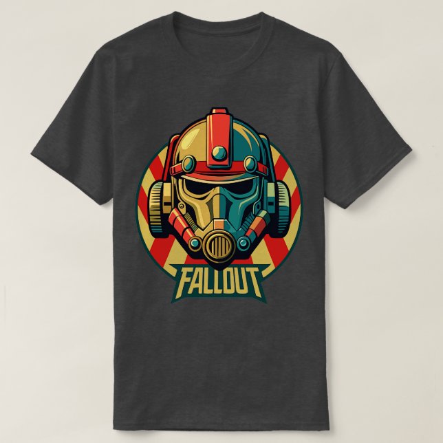 Illustration Fallout Helmet T-Shirt (Design Front)