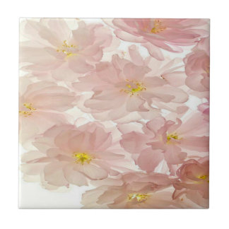 Illustration flora printed title ceramic tile