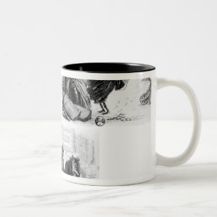Illustration for 'The Wolf and the Lambb' Two-Tone Coffee Mug