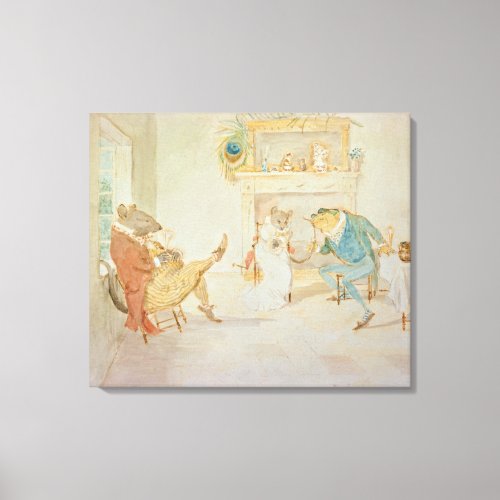 Illustration from A Frog He Would a Wooing Go Canvas Print