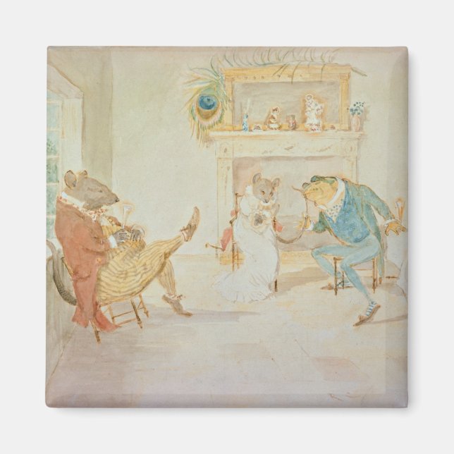 Illustration from 'A Frog He Would a Wooing Go' Magnet (Front)