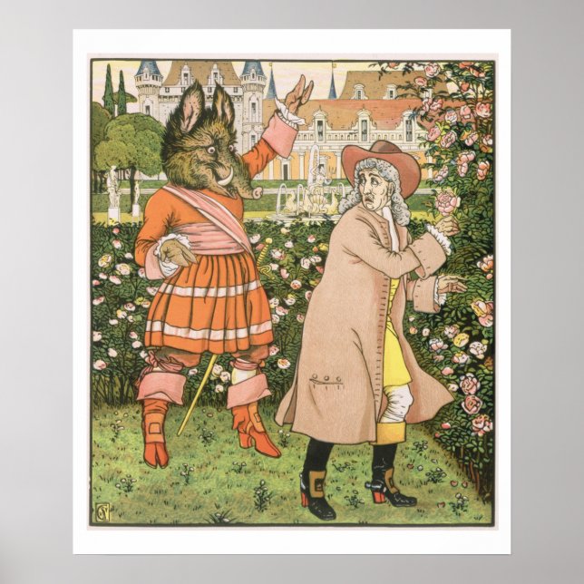 Illustration from Beauty and the Beast, 1901 (colo Poster (Front)