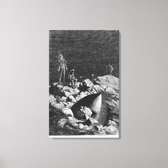 Illustration from 'From the Earth to the Moon' Canvas Print (Front)
