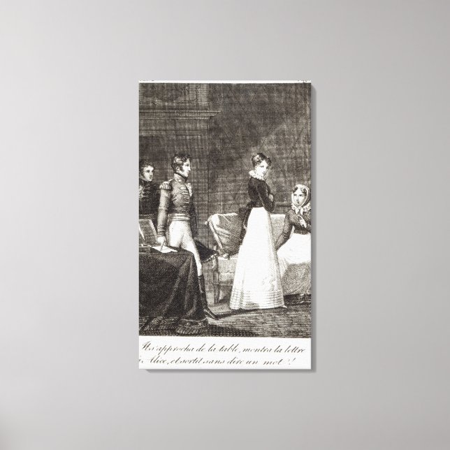 illustration from 'La Famille Elliot' Canvas Print (Front)