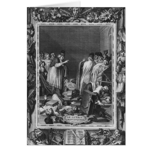 Illustration from 'Le Lutrin' by Nicolas Cards (Front)