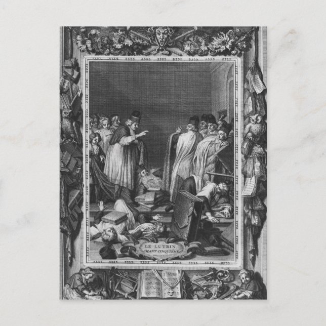 Illustration from 'Le Lutrin' by Nicolas Postcard (Front)