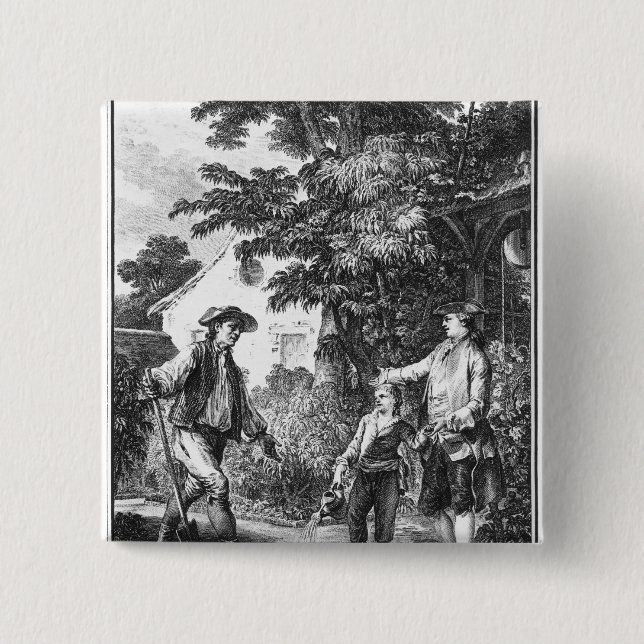 Illustration from 'L'Emile' Pinback Button (Front)