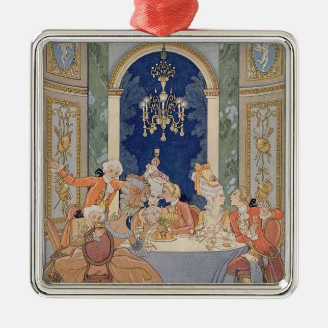 Illustration from 'Les Liaisons Dangereuses' by Pi Metal Ornament (Front)