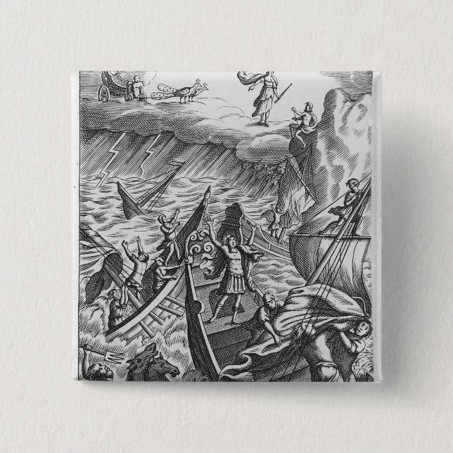 Illustration from 'The Aeneid' by Virgil Button (Front)