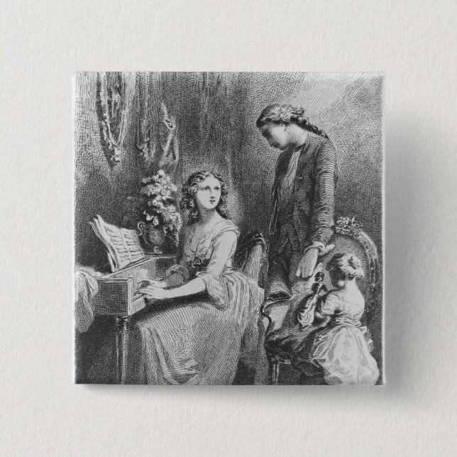 Illustration from 'The Sorrows of Werther' Pinback Button (Front)