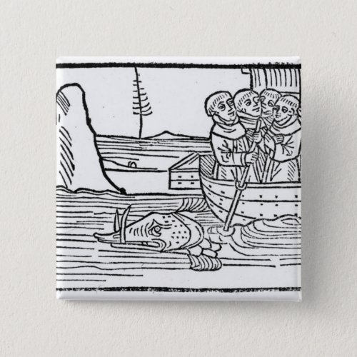 Illustration from The Voyage of St Brendan Pinback Button