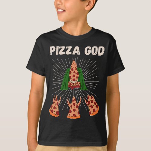 illustration god of pizza for pizza lovers pizza  T_Shirt