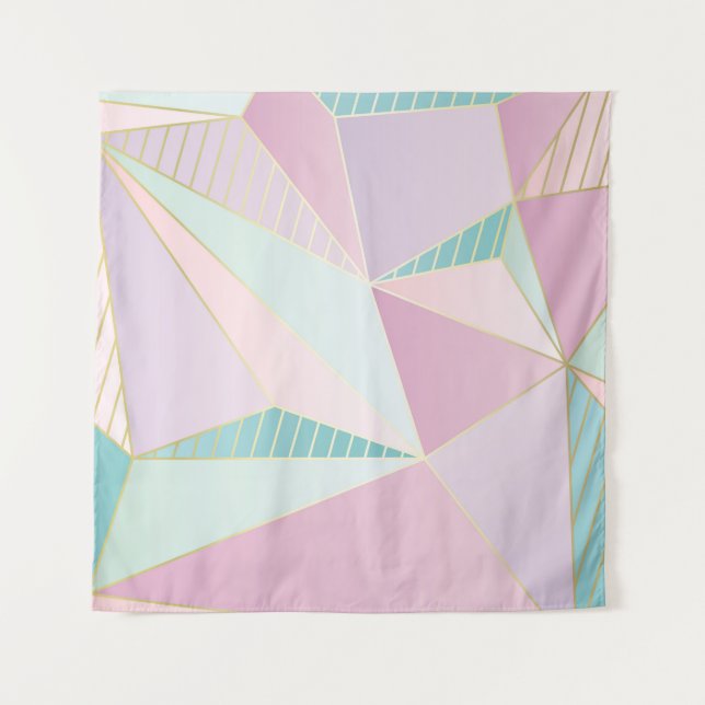 (illustration) gold line background, abstract arti tapestry (Front)