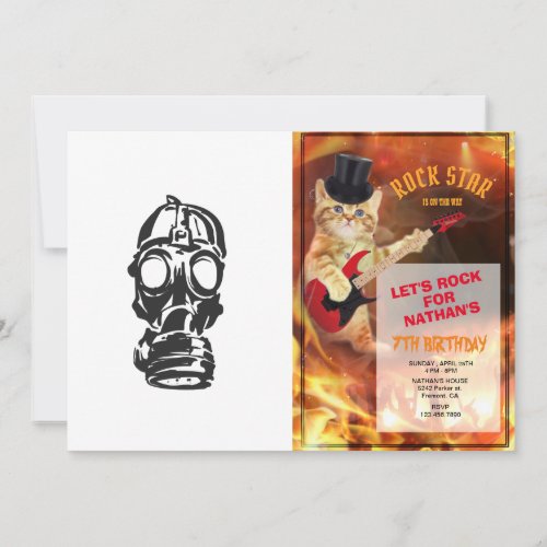 illustration hand drawn of sketch Gas mask Invitation