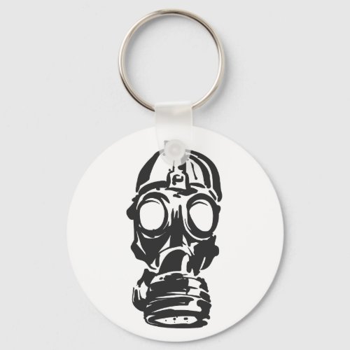 illustration hand drawn of sketch Gas mask Keychain