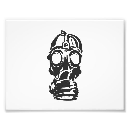 illustration hand drawn of sketch Gas mask Photo Print