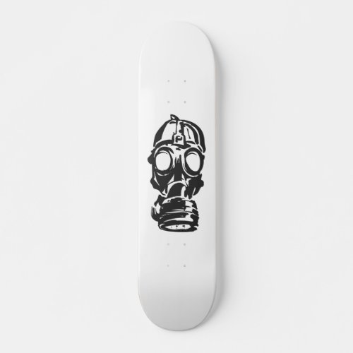 illustration hand drawn of sketch Gas mask Skateboard