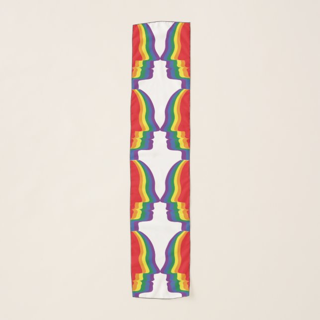 Illustration LGBT love is love pride Scarf (Front)