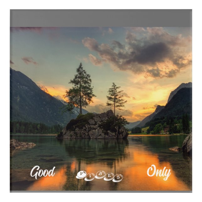 Illustration Nature Phrase Acrylic Wall Art (Front)